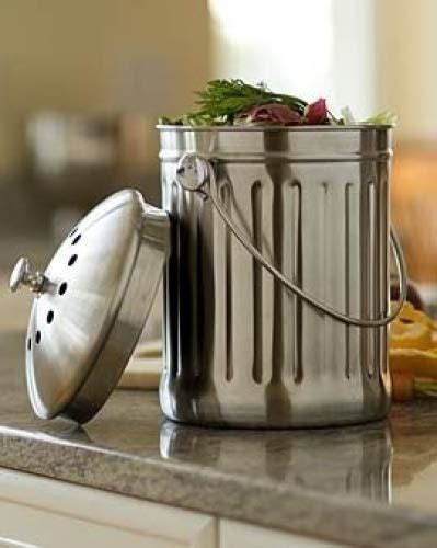 Sunwood Life Stainless Steel Kitchen Compost Pail : Amazon.in