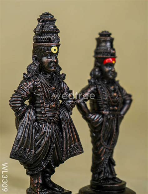 Polyresin Panduranga Rukmini Idol - 5 inch - WL3309 – Wedtree