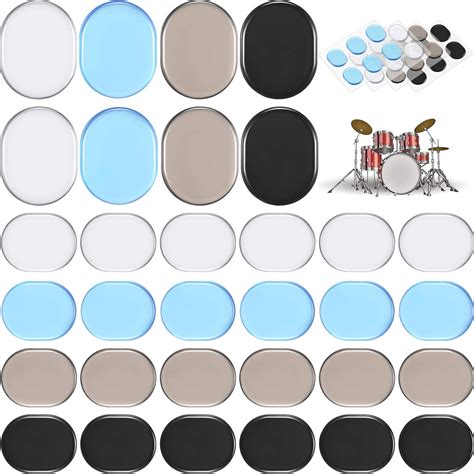 48 Pieces Drum Dampeners Gel Pads Silicone Drum Silencers Soft Drum ...