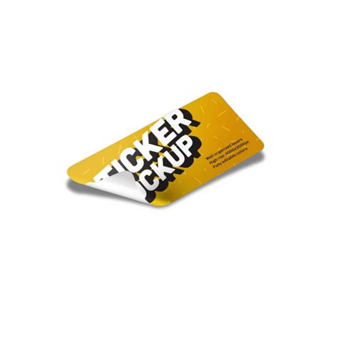 Rectangle Waterproof sticker label – Printifile