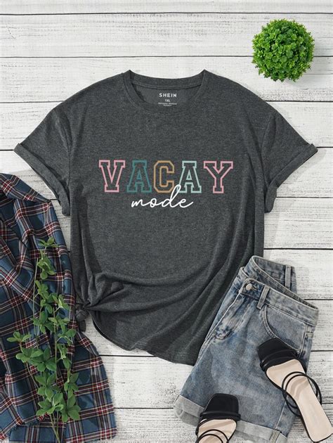 INAWLY Plus Letter Graphic Tee | SHEIN USA