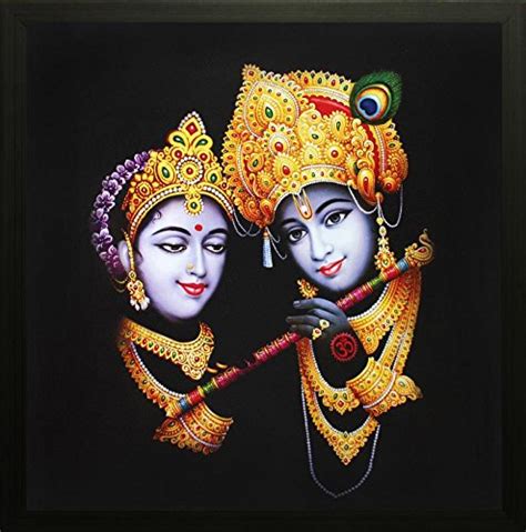 SAF Radha Krishna Special Effect Textured Framed Wall Art Painting ...