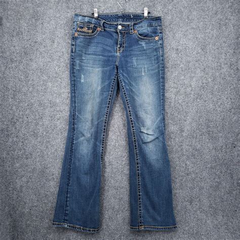 Vintage Seven 7 Jeans Womens 8 Bootcut Stone Wash Thick Stich Mid Rise ...