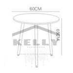 Jual Meja bundar permukaan kayu - Putih, Diameter 60cm - Jakarta Utara ...