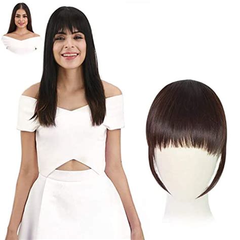 Fully Synthetic Front Hair Bang Fringe Hair Extension Clip For Women ...