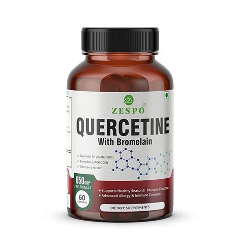 Buy Zespo Quercetin 1000Mg With Bromelain & Elderberry - Immune Support ...