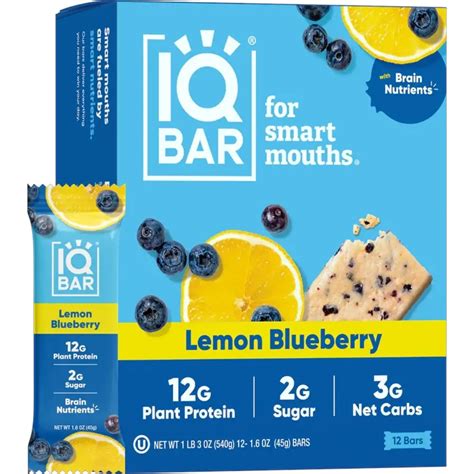 Lemon Blueberry Box (12 bars) IQ Bar - Arcana Empothecary