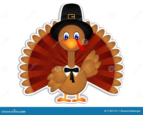 Cartoon Turkey Clipart stock image. Illustration of cooking - 77437137