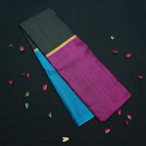 Buy Black Mubbagam Kanchipuram Silk Saree - Perfect Wedding Gift ...