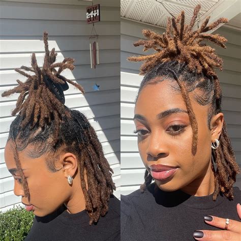 short loc style | Short hair dreadlocks, Locs hairstyles, Natural hair ...