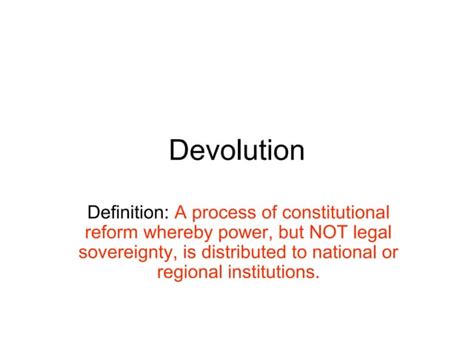 Image result for What Is Devolution Meaning