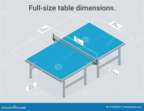 Table Tennis Size Dimensions