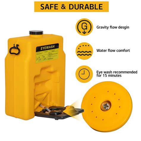 Yeeoy 14 Gallons Portable Eye Wash Station OSHA-Approved, India | Ubuy