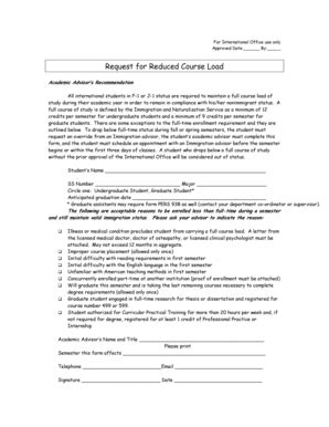 Image result for USC Reduced Course Load Form