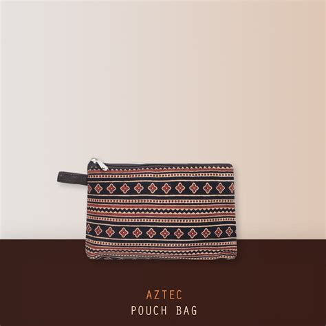 Aztec Block Printed Pouch – Crafthues