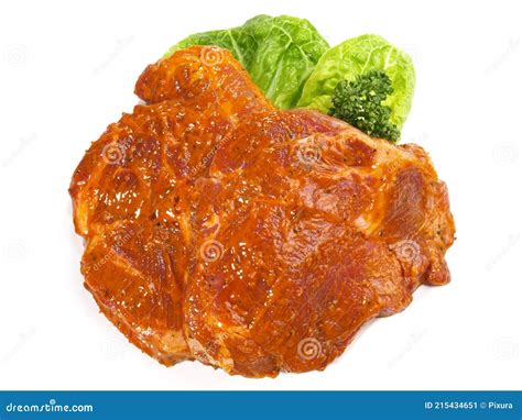 Marinated Pork Steaks - Isolated Stock Image - Image of ingredient ...