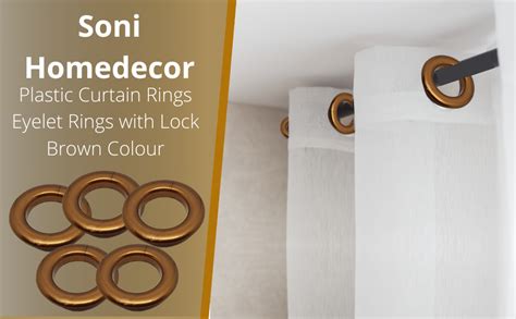 Buy Soni Homedecor Curtain Rings Plastic Curtain Eyelet Big with ...