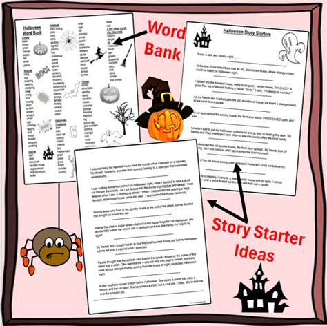 HALLOWEEN Haunted House Writing Project, Templates, Word Bank, Story ...