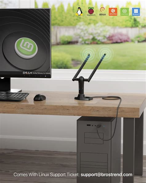 Buy BrosTrend 650Mbps Linux WiFi Adapter for Ubuntu, Mint, Kali, Debian ...
