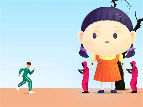 [100+] Squid Game Red Light Green Light Backgrounds | Wallpapers.com