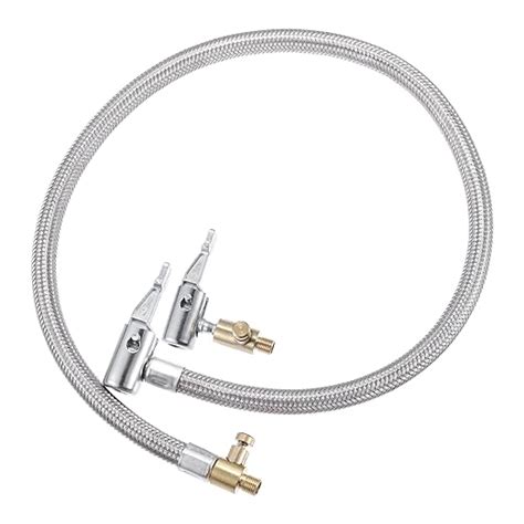 X AUTOHAUX 1 Set Flexible Stainless Steel 60cm 23.62" Tire Valve ...