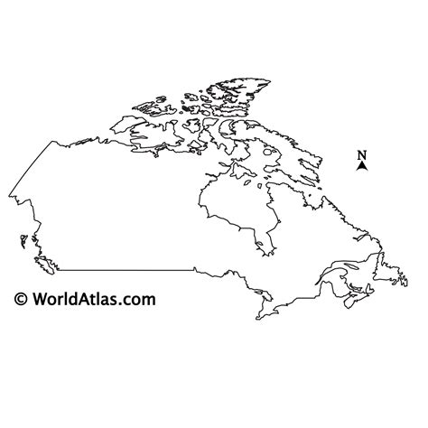 Printable Blank Map Of Canada