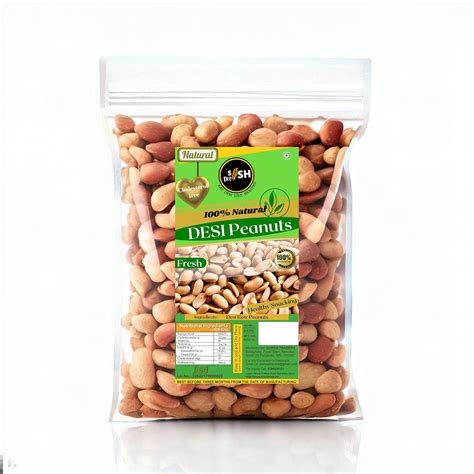 Sish Desi Premium Salted Peanuts in Fresh 800gms Without/Removed Skin ...