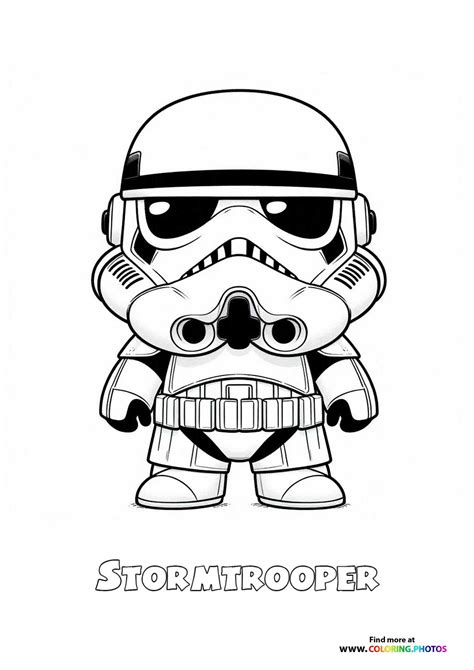 Cute Stormtrooper from Star Wars - Coloring Pages for kids