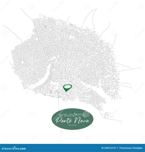 Benin, Porto Novo - Capital City, Pinned On Political Map Stock Illustration | CartoonDealer.com ... - country capital porto novo