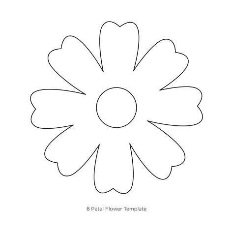 Printable Flower Template Pattern
