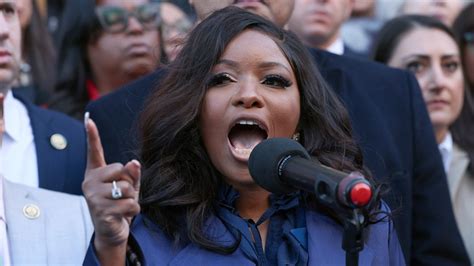 US Rep. Jasmine Crockett attends a rally with the Texas Organizing Project in San Antonio on Februar
