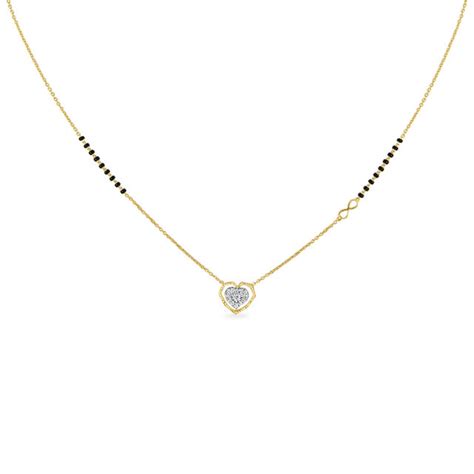 14KT Yellow Gold A Budding Heart Mangalsutra