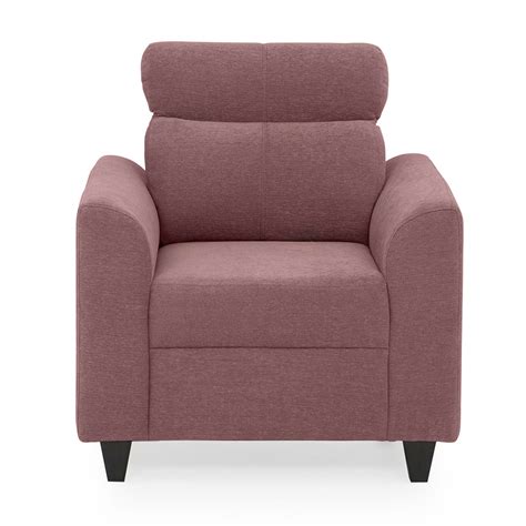Buy Duroflex Zivo Plus Dusky Pink Fabric 1 Seater Sofa Online and Get ...