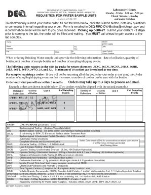 Fillable Online michigan Request for Watar Analysis Form (fillable ...