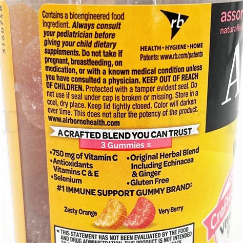 Buy Lot of 2 - Airborne Immune Support Gummies Vitamin C & Zinc ...