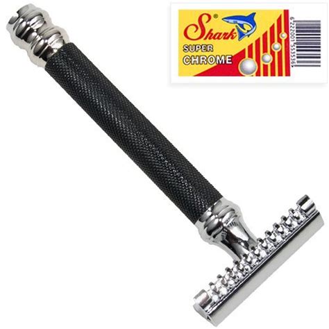 Parker 26C - Black Handle Three Piece OPEN COMB Double Edge Safety ...