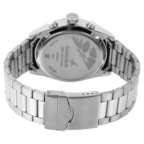 Buy Online Fastrack All Nighters Quartz Multifunction Grey Dial Metal ...