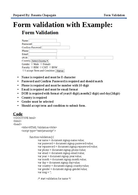 Image result for Form Validation Example