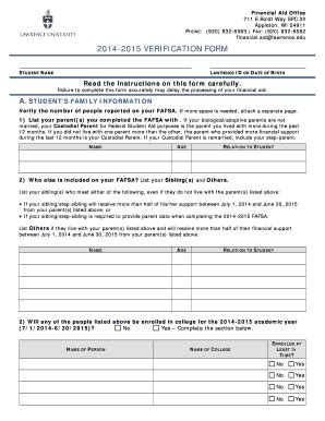 Fillable Online lawrence 1415 Dependent Verification Form2.docx Fax ...