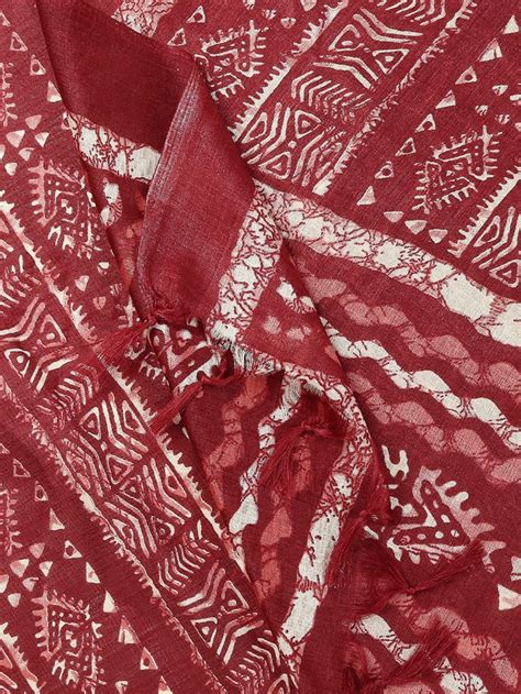 Batik Printed Art Silk Dupatta – Dupatta Bazaar