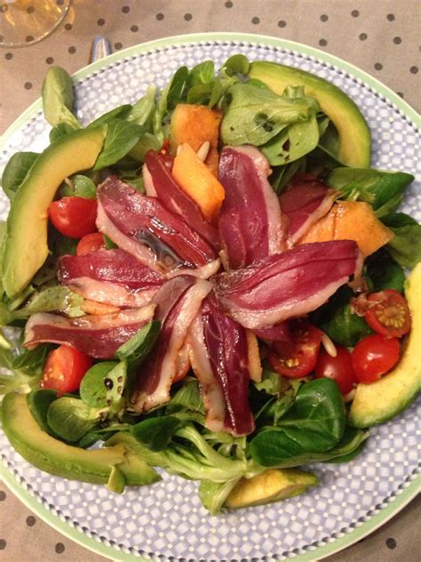 salade magret de canard fumé avocat