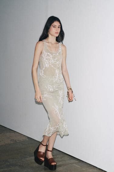 SEMI-SHEER TEXTURED KNIT TOP - Ecru | ZARA India