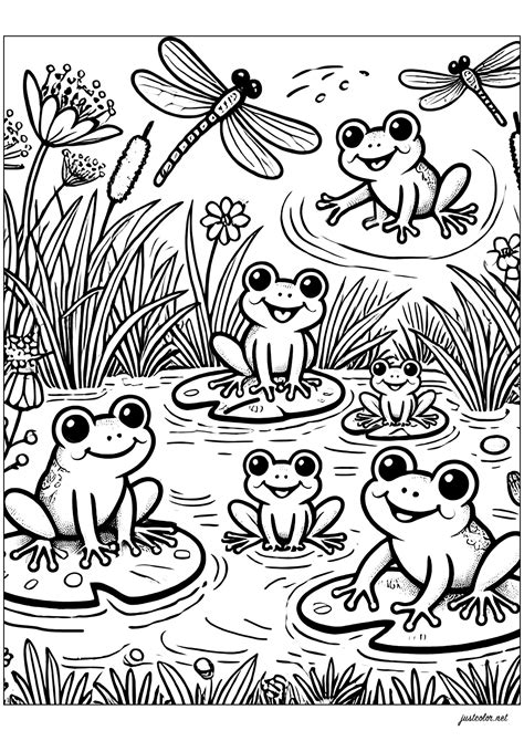 Frog Coloring Sheet Awesome