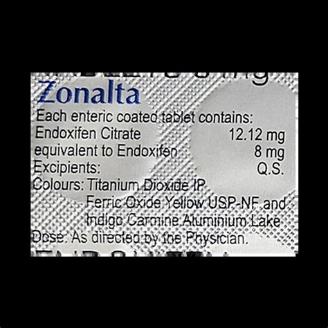 ZONALTA 8MG TABLET 7'S Price, Uses, Side Effects & Substitutes | Medkart