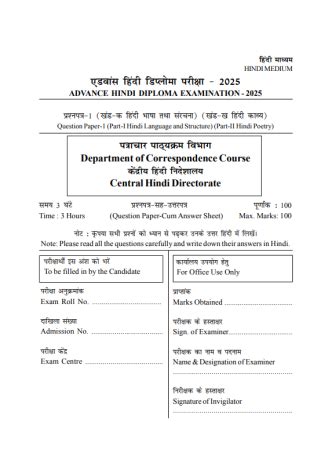 Hindi Paper 1