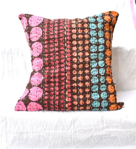 Buy Decorative Cushion Cover, Decorative Pillows, Kantha Cushion, Throw ...
