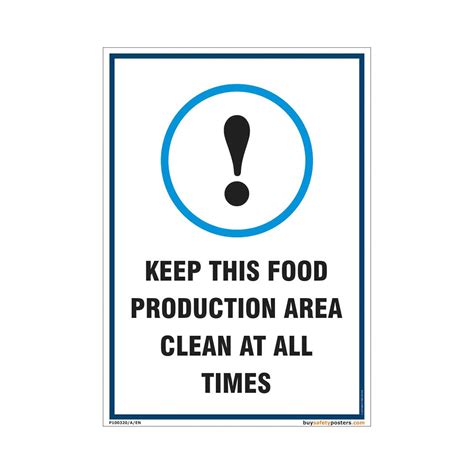 buysafetyposters.com - Keep Clean Poster In English PVC Sticker (A3, 12 ...
