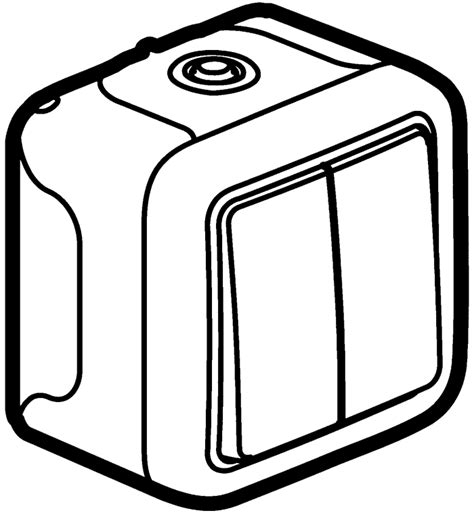 0 697 15 Legrand | Legrand Grey Outdoor Light Switch, 2 Way, 2 Gang ...