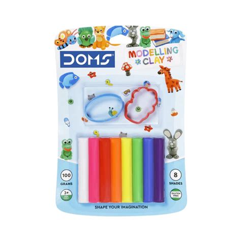 DOMS, Modelling Clay | 100 gm | Set of 8. – OXFORD stationers