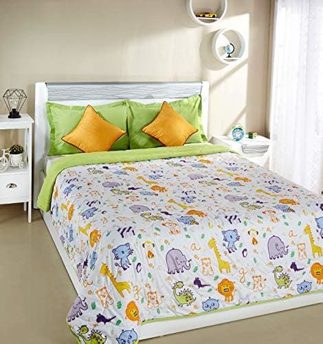 Buy Amazon Brand - Solimo Microfibre Reversible Quilt Blanket/Comforter ...